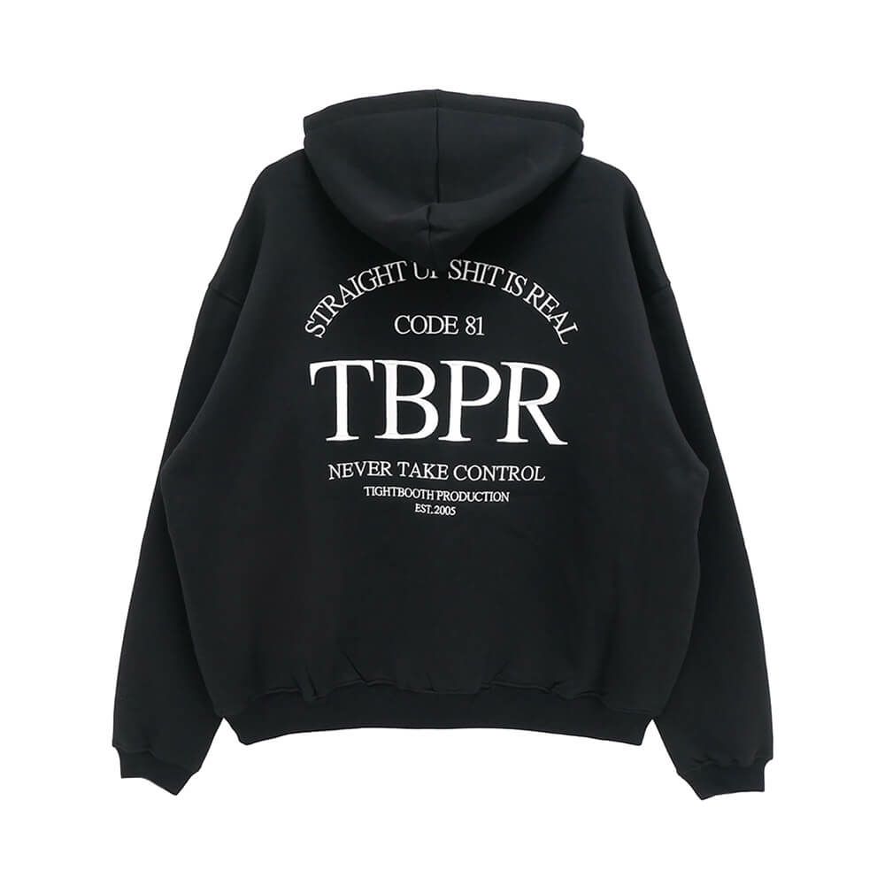  TIGHTBOOTH（TBPR）HOOD タイトブース パーカー STRAIGHT UP BLACK スケートボード スケボー 