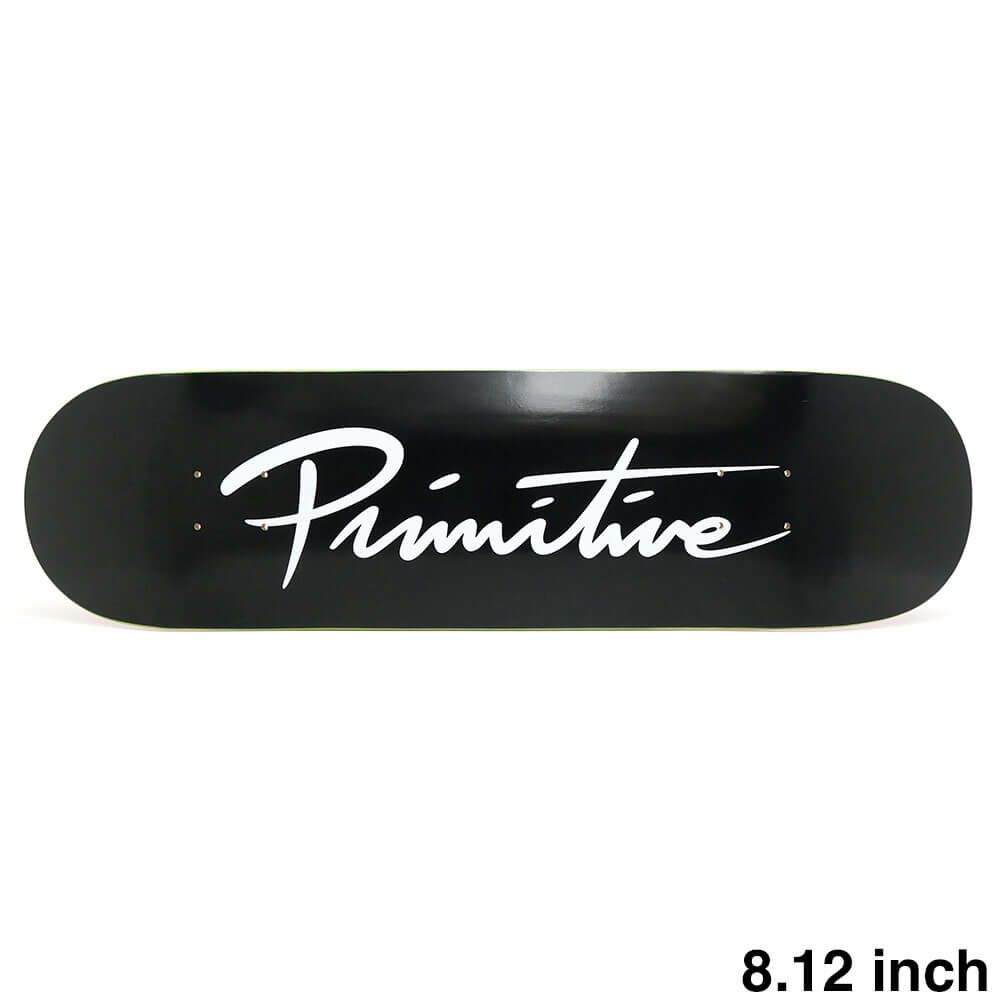 PRIMITIVE DECK プリミティブ デッキ TEAM NUEVO SCRIPT CORE BLACK/WHITE 8.12 スケートボード スケボー 1