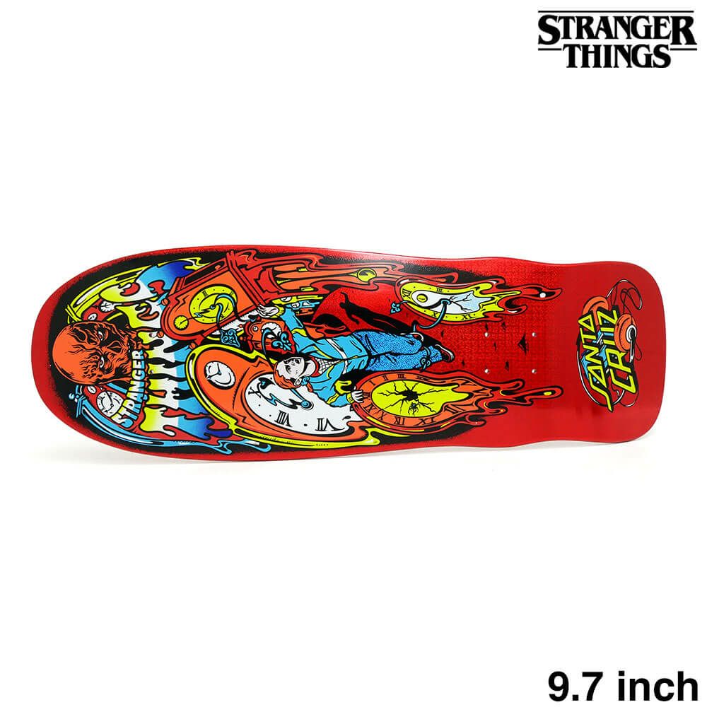 SANTA CRUZ DECK サンタクルーズ デッキ SANTA CRUZ x STRANGER THINGS CLAUS GRABКЕ МАХ MELTING CLOCK 9.7 スケートボード スケボー 1