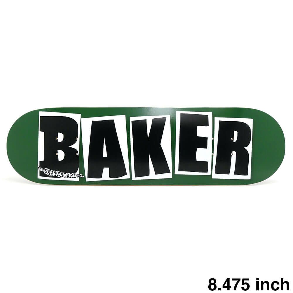 BAKER DECK ベイカー デッキ TEAM BRAND LOGO GREEN/BLACK 8.475（DSM） スケートボード スケボー 1