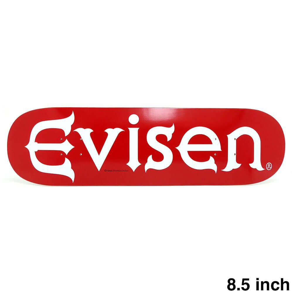EVISEN DECK エビセン デッキ TEAM EVI-LOGO RED 8.5 スケートボード スケボー 1