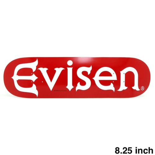 EVISEN DECK エビセン デッキ TEAM EVI-LOGO RED 8.25 スケートボード スケボー 1