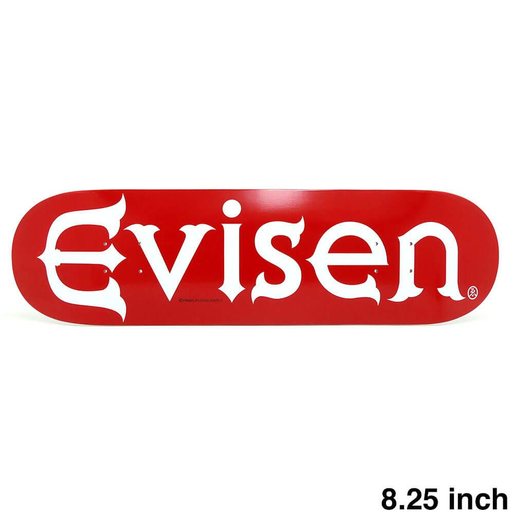 EVISEN DECK エビセン デッキ TEAM EVI-LOGO RED 8.25 スケートボード スケボー 1