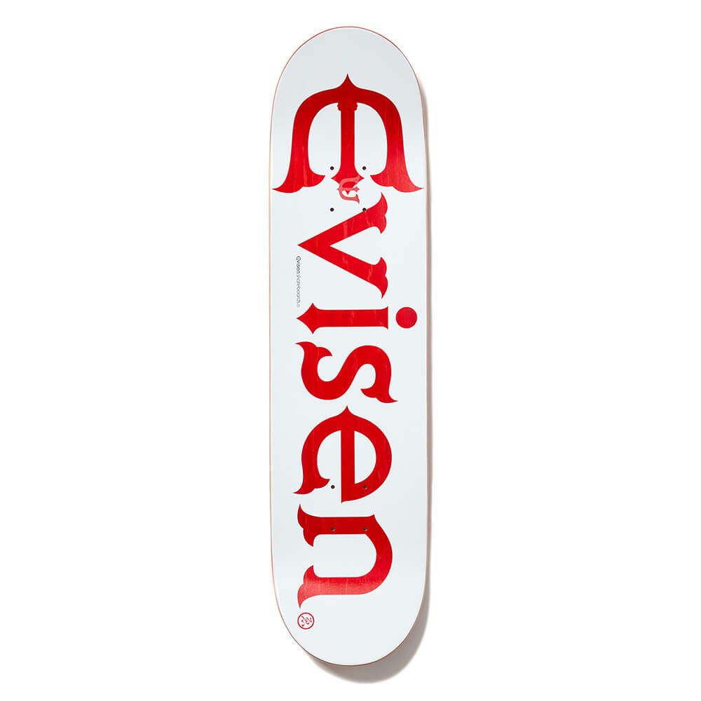 EVISEN DECK エビセン デッキ TEAM EVI-LOGO RED 7.8 スケートボード スケボー 3