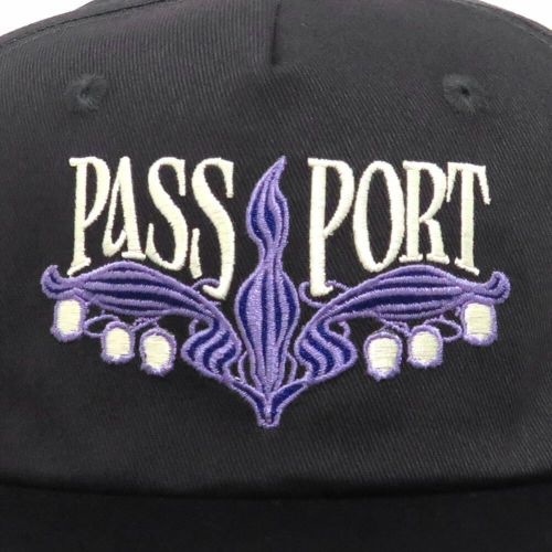 PASS~PORT CAP パスポート キャップ LILY OF THE VALLEY WORKERS TAR/PITCH BLACK スケートボード スケボー 5