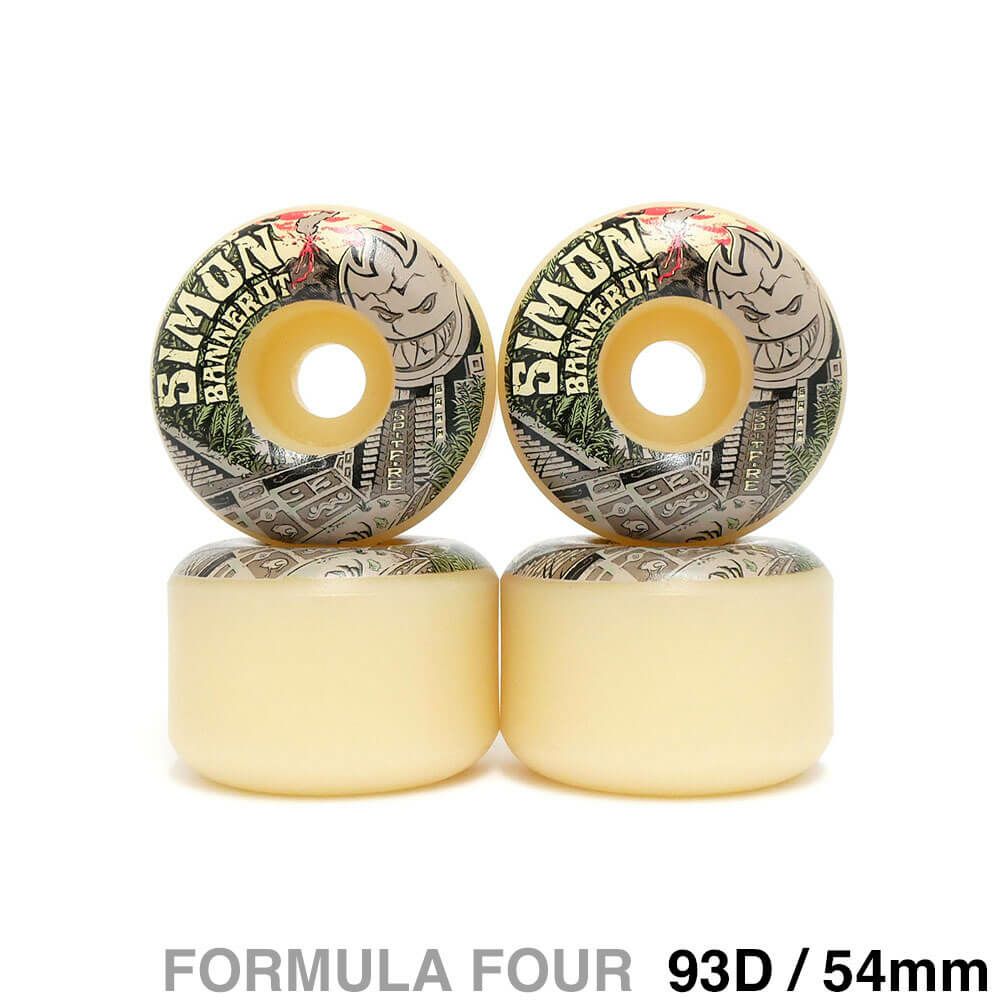 SPITFIRE WHEEL スピットファイヤー ウィール FORMULA FOUR (F4) RADIAL FULL 93D SOFT SLIDERS SIMON BANNEROT TEMPLO 54mm スケートボード スケボー 1