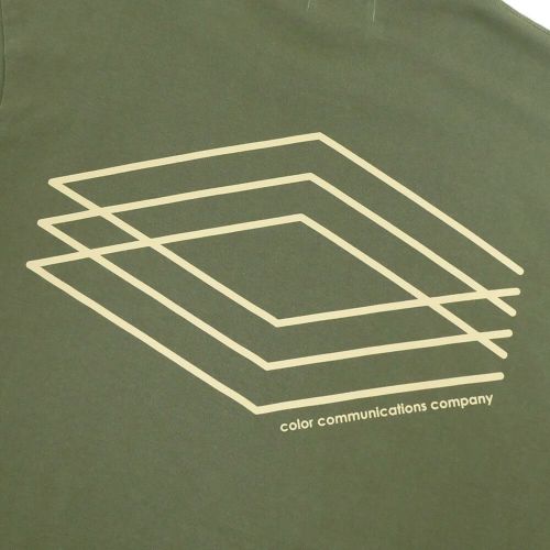 COLOR COMMUNICATIONS LONG SLEEVE カラーコミュニケーションズ ロングスリーブTシャツ 3C DIAMONDS LIGHT OLIVE スケートボード スケボー 4