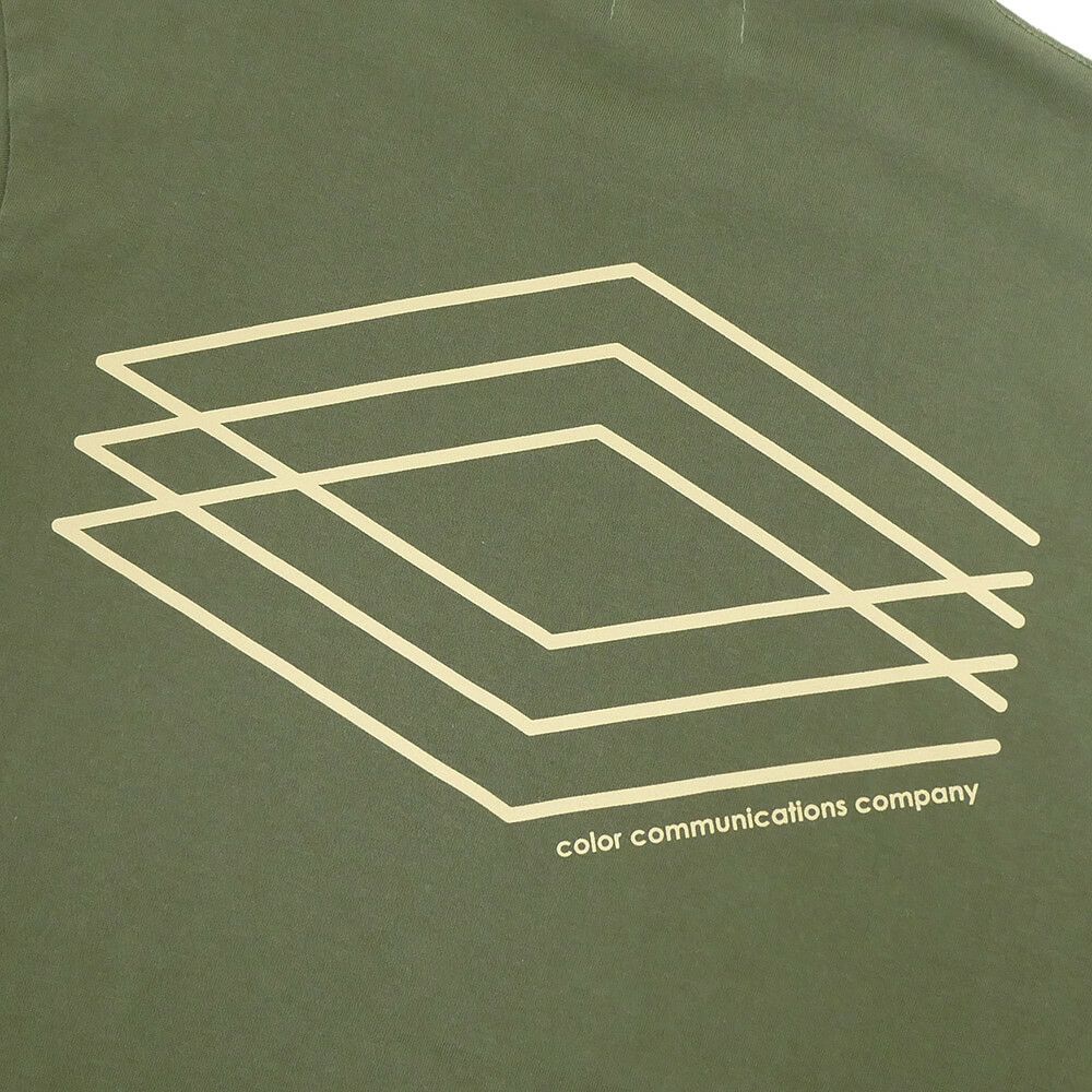 COLOR COMMUNICATIONS LONG SLEEVE カラーコミュニケーションズ ロングスリーブTシャツ 3C DIAMONDS LIGHT OLIVE スケートボード スケボー 4