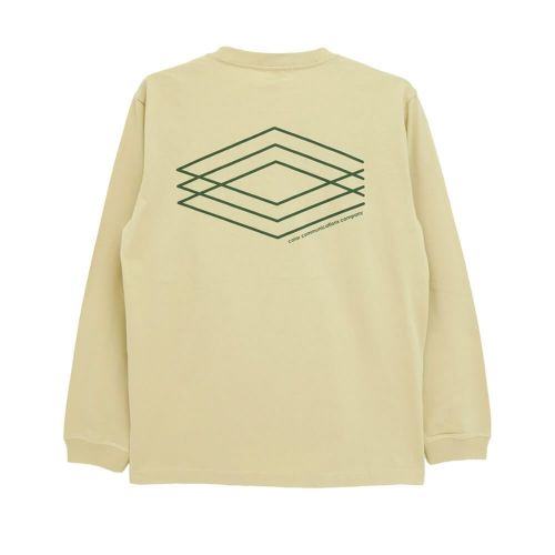 COLOR COMMUNICATIONS LONG SLEEVE カラーコミュニケーションズ ロングスリーブTシャツ 3C DIAMONDS SAND BEIGE スケートボード スケボー 