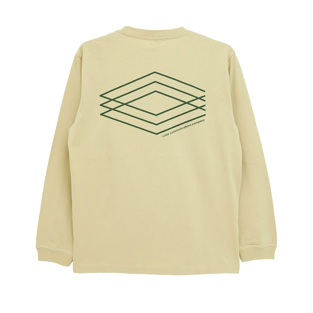COLOR COMMUNICATIONS LONG SLEEVE カラーコミュニケーションズ ロングスリーブTシャツ 3C DIAMONDS SAND BEIGE スケートボード スケボー 