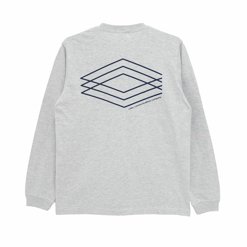 COLOR COMMUNICATIONS LONG SLEEVE カラーコミュニケーションズ ロングスリーブTシャツ 3C DIAMONDS ASH スケートボード スケボー 