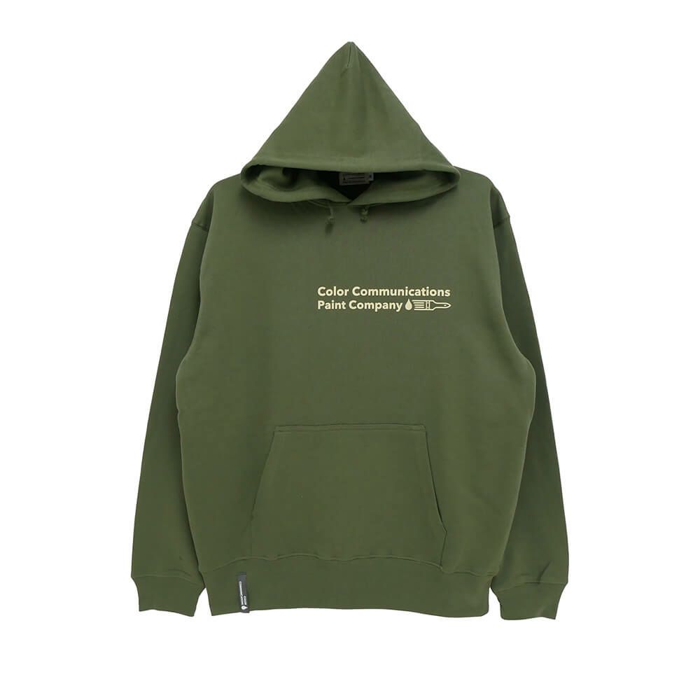 COLOR COMMUNICATIONS HOOD カラーコミュニケーションズ パーカー RE-PAINT COMPANY 2 2024 LIGHT OLIVE スケートボード スケボー 