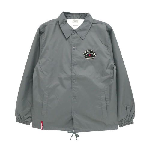 COLOR COMMUNICATIONS JACKET カラーコミュニケーションズ ジャケット DESIGN DEPT PATCH COACH CHARCOAL スケートボード スケボー 