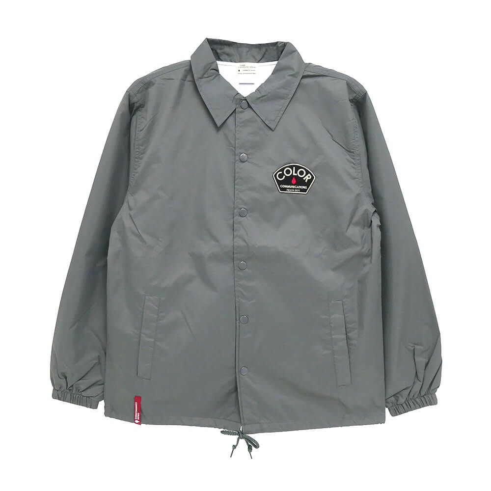 COLOR COMMUNICATIONS JACKET カラーコミュニケーションズ ジャケット DESIGN DEPT PATCH COACH CHARCOAL スケートボード スケボー 