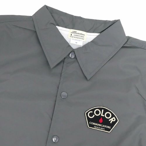 COLOR COMMUNICATIONS JACKET カラーコミュニケーションズ ジャケット DESIGN DEPT PATCH COACH CHARCOAL スケートボード スケボー 1