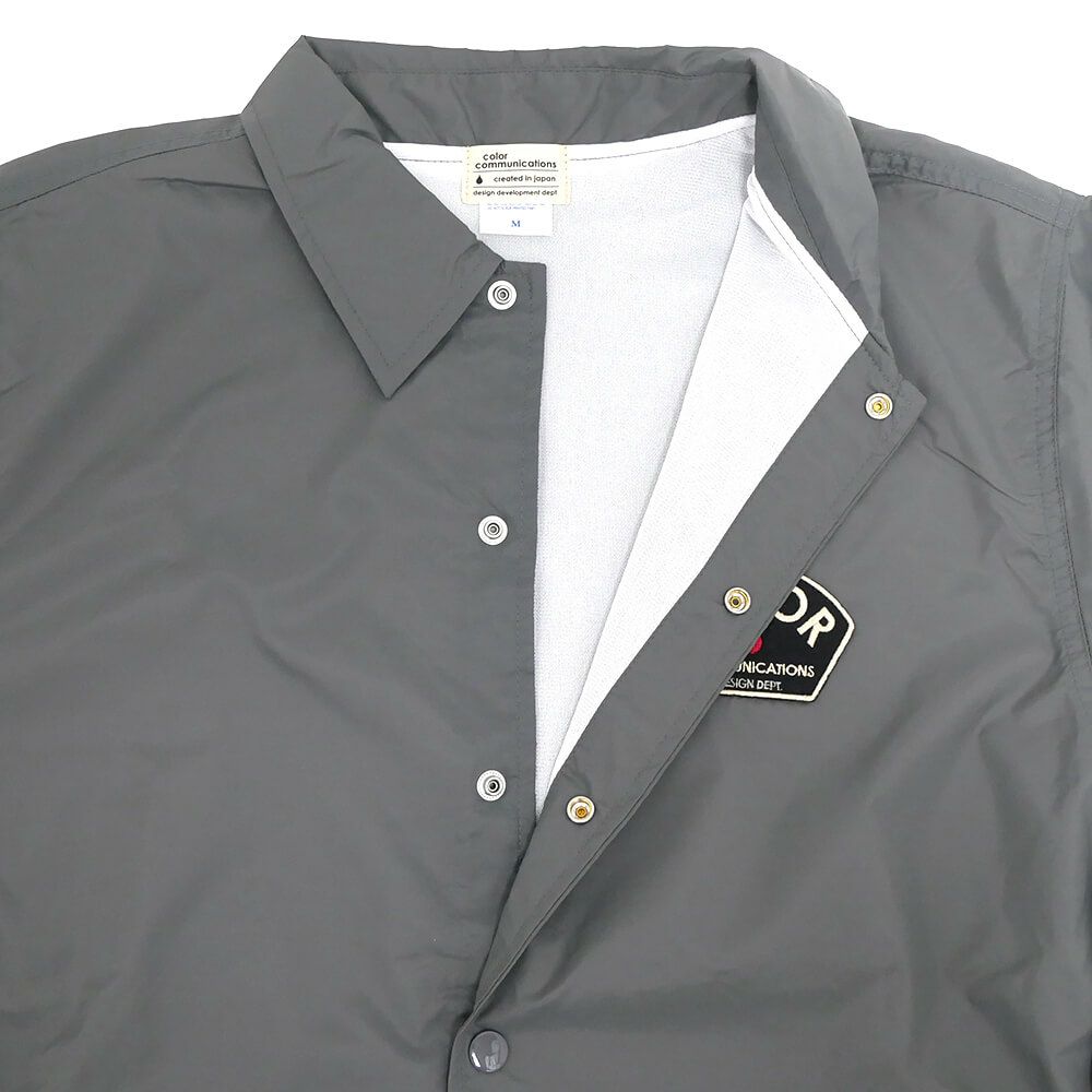 COLOR COMMUNICATIONS JACKET カラーコミュニケーションズ ジャケット DESIGN DEPT PATCH COACH CHARCOAL スケートボード スケボー 2