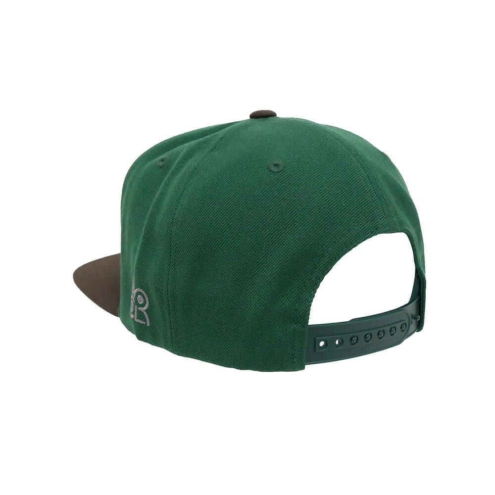 COLOR COMMUNICATIONS CAP カラーコミュニケーションズ キャップ BBC 2 TONE SNAPBACK GREEN/BROWN スケートボード スケボー 3