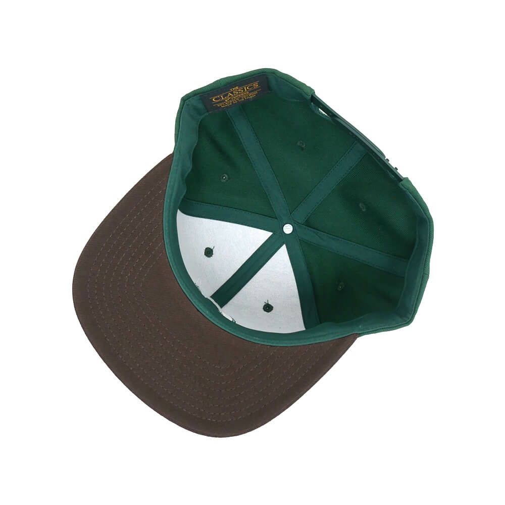 COLOR COMMUNICATIONS CAP カラーコミュニケーションズ キャップ BBC 2 TONE SNAPBACK GREEN/BROWN スケートボード スケボー 4