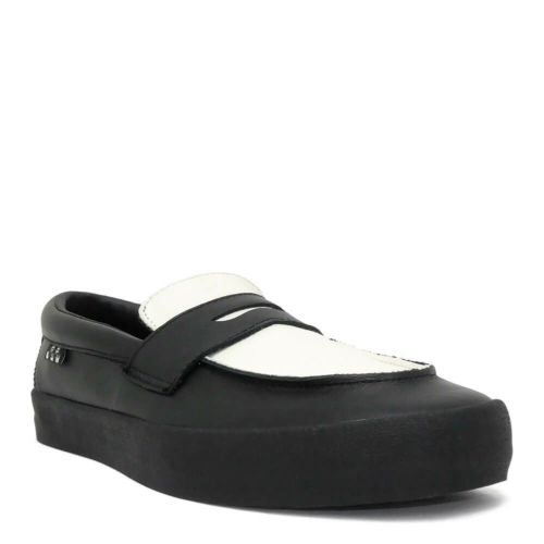 VANS SHOES バンズ シューズ スニーカー SKATE LOAFER LEATHER BLACK/WHITE（US企画） スケートボード スケボー 1