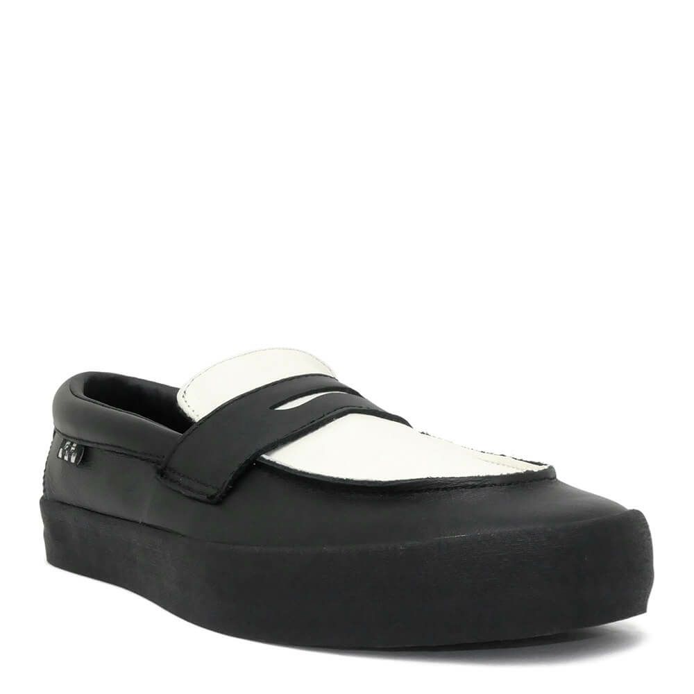 VANS SHOES バンズ シューズ スニーカー SKATE LOAFER LEATHER BLACK/WHITE（US企画） スケートボード スケボー 1