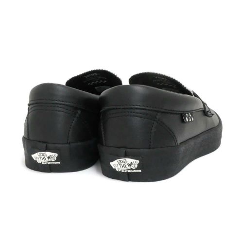 VANS SHOES バンズ シューズ スニーカー SKATE LOAFER LEATHER BLACK/WHITE（US企画） スケートボード スケボー 3