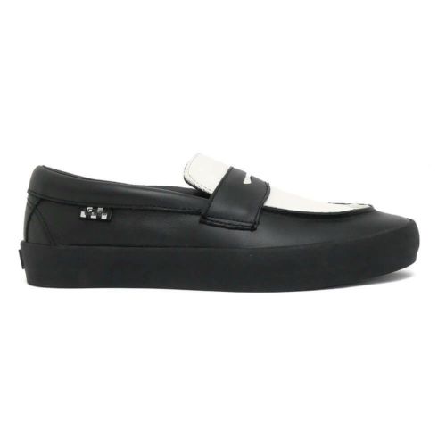 VANS SHOES バンズ シューズ スニーカー SKATE LOAFER LEATHER BLACK/WHITE（US企画） スケートボード スケボー 4