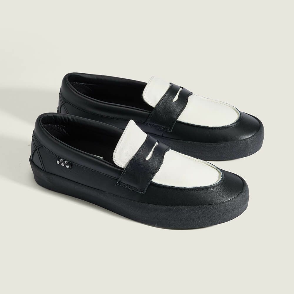 VANS SHOES バンズ シューズ スニーカー SKATE LOAFER LEATHER BLACK/WHITE（US企画） スケートボード スケボー 8
