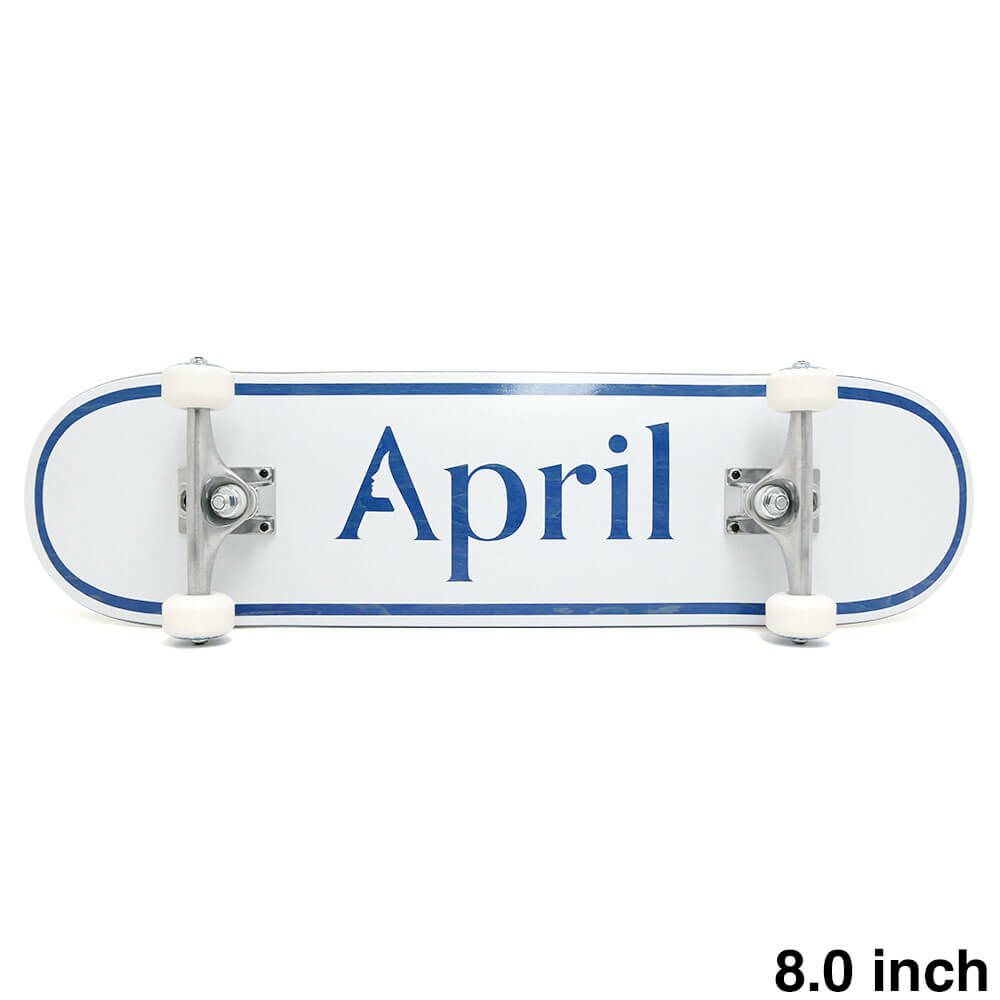 防水ケース付き APRIL エイプリル コンプリートセット スケートボード完成品 OG LOGO BLUE 8.0 スケートボード スケボー 1