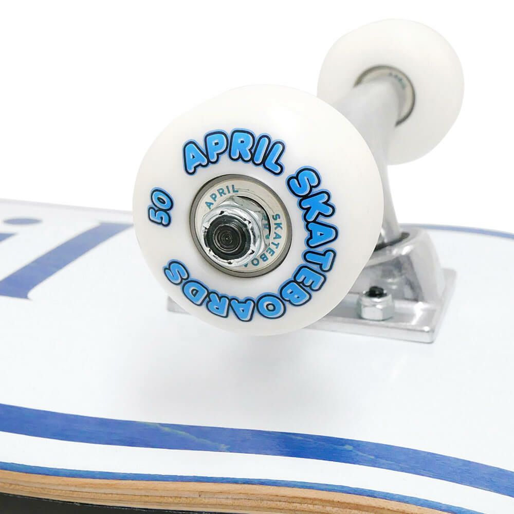 防水ケース付き APRIL エイプリル コンプリートセット スケートボード完成品 OG LOGO BLUE 8.0 スケートボード スケボー 2