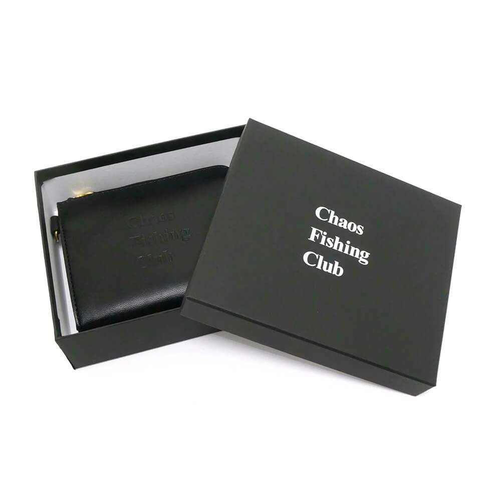 CHAOS FISHING CLUB WALLET カオスフィッシングクラブ サイフ LOGO LEATHER WALLET 2.0 BLACK スケートボード スケボー　5