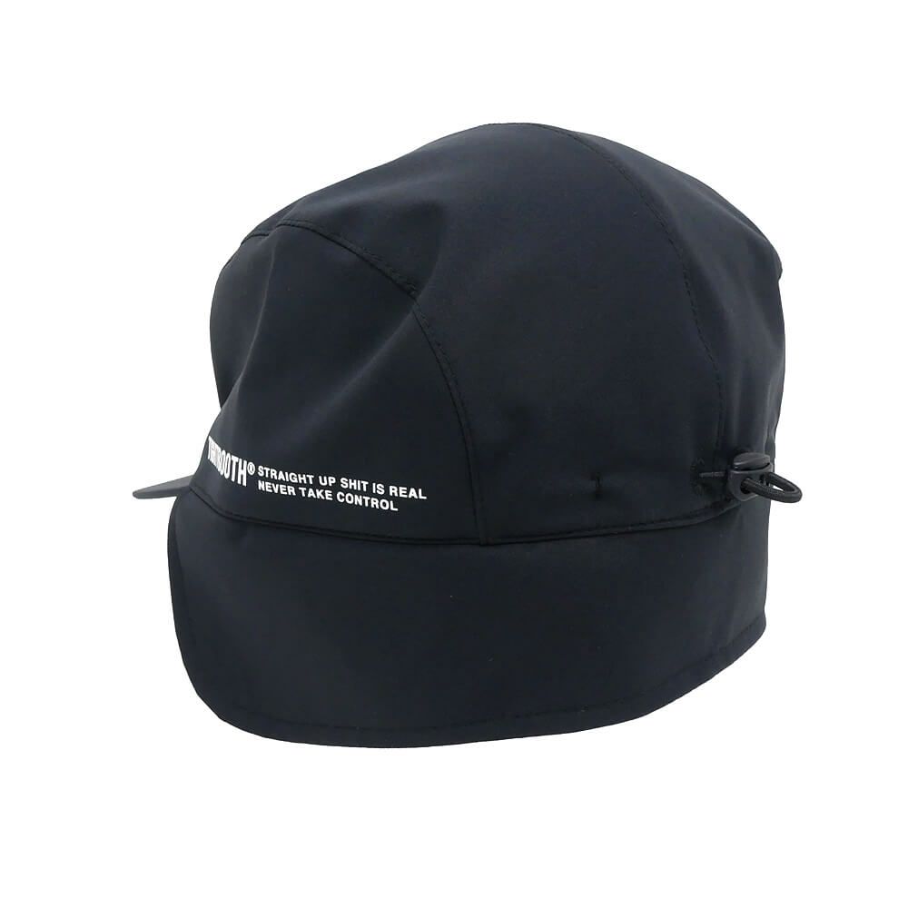 TIGHTBOOTH（TBPR）CAP タイトブース キャップ 3 LAYER FLAP CAMP BLACK スケートボード スケボー 4