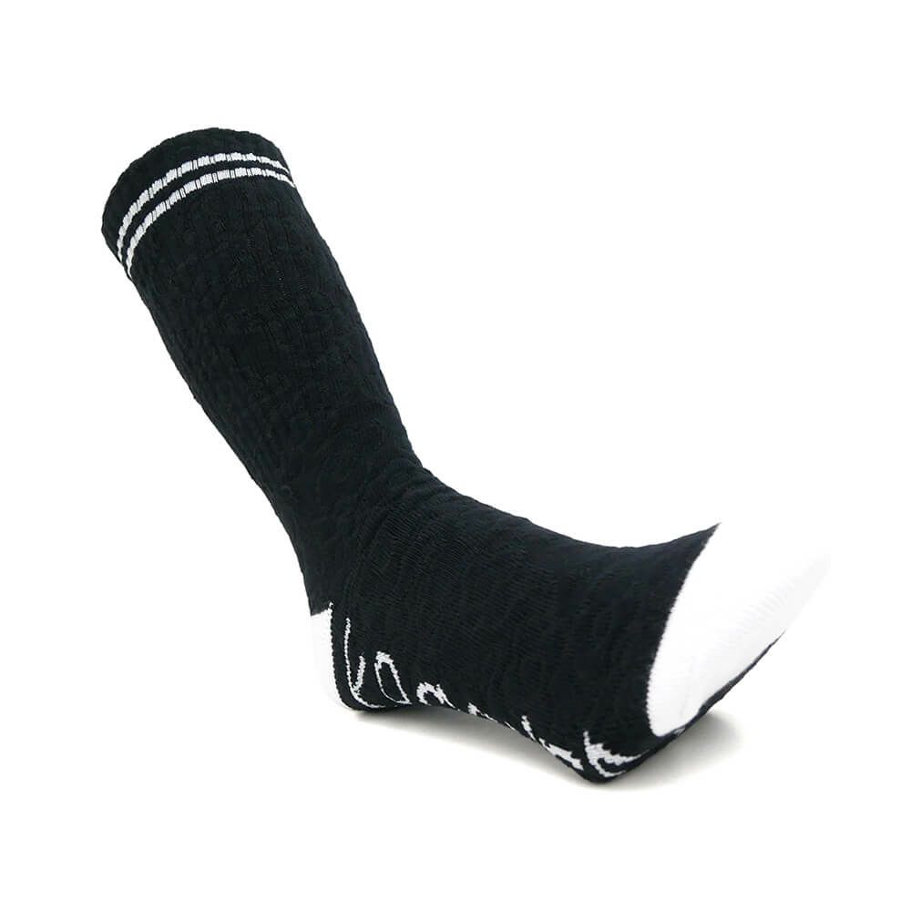 KROOKED SOCKS クルキッド ソックス 靴下 MULTI FLOWERS BLACK/BLACK/WHITE スケートボード スケボー 