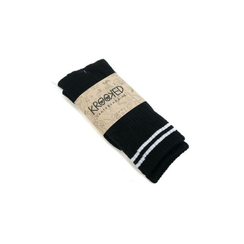 KROOKED SOCKS クルキッド ソックス 靴下 MULTI FLOWERS BLACK/BLACK/WHITE スケートボード スケボー 5