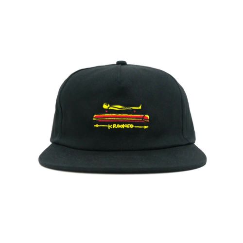 KROOKED CAP クルキッド キャップ KOFFIN SNAPBACK BLACK スケートボード スケボー 1