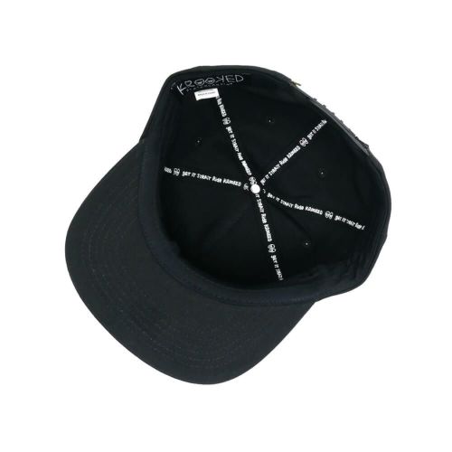 KROOKED CAP クルキッド キャップ KOFFIN SNAPBACK BLACK スケートボード スケボー 3