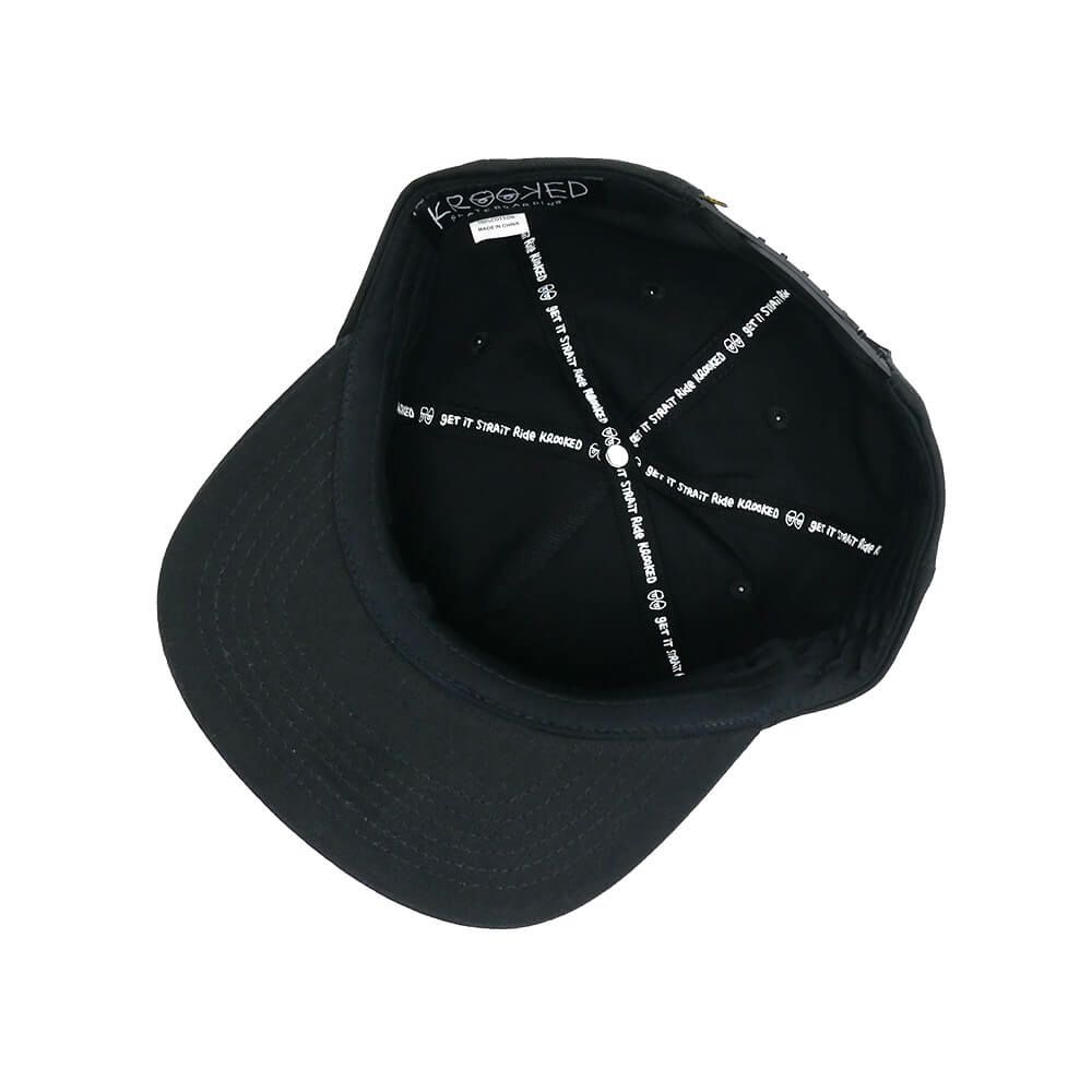 KROOKED CAP クルキッド キャップ KOFFIN SNAPBACK BLACK スケートボード スケボー 3