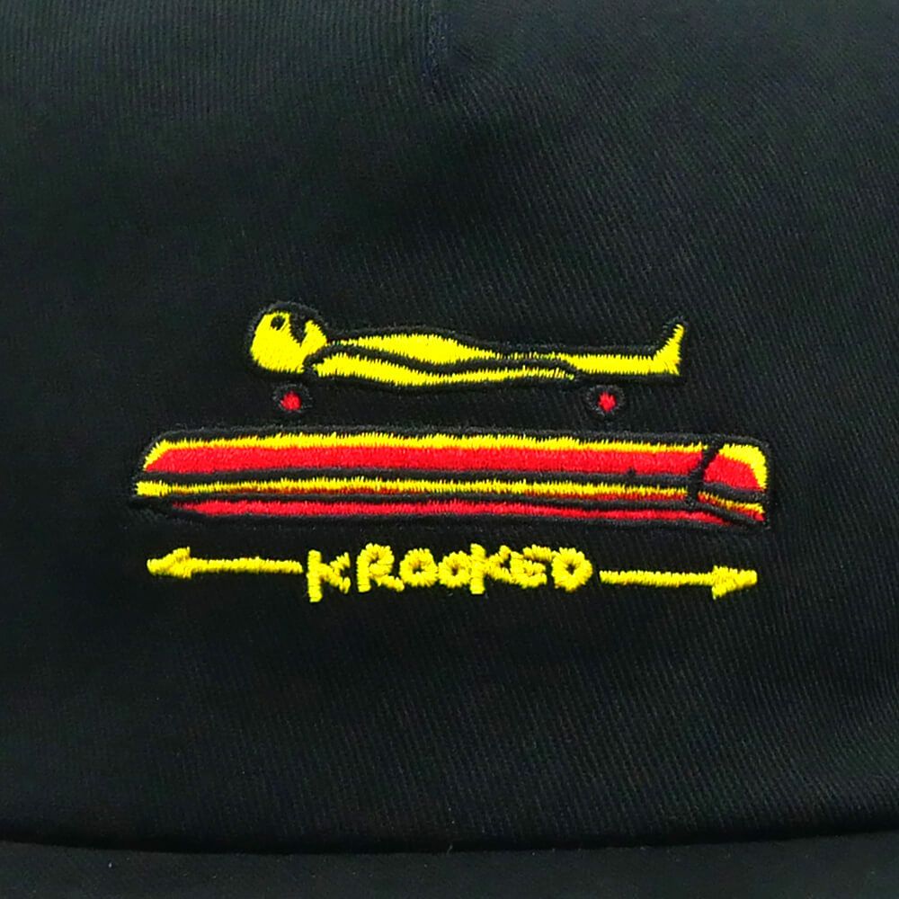 KROOKED CAP クルキッド キャップ KOFFIN SNAPBACK BLACK スケートボード スケボー 4