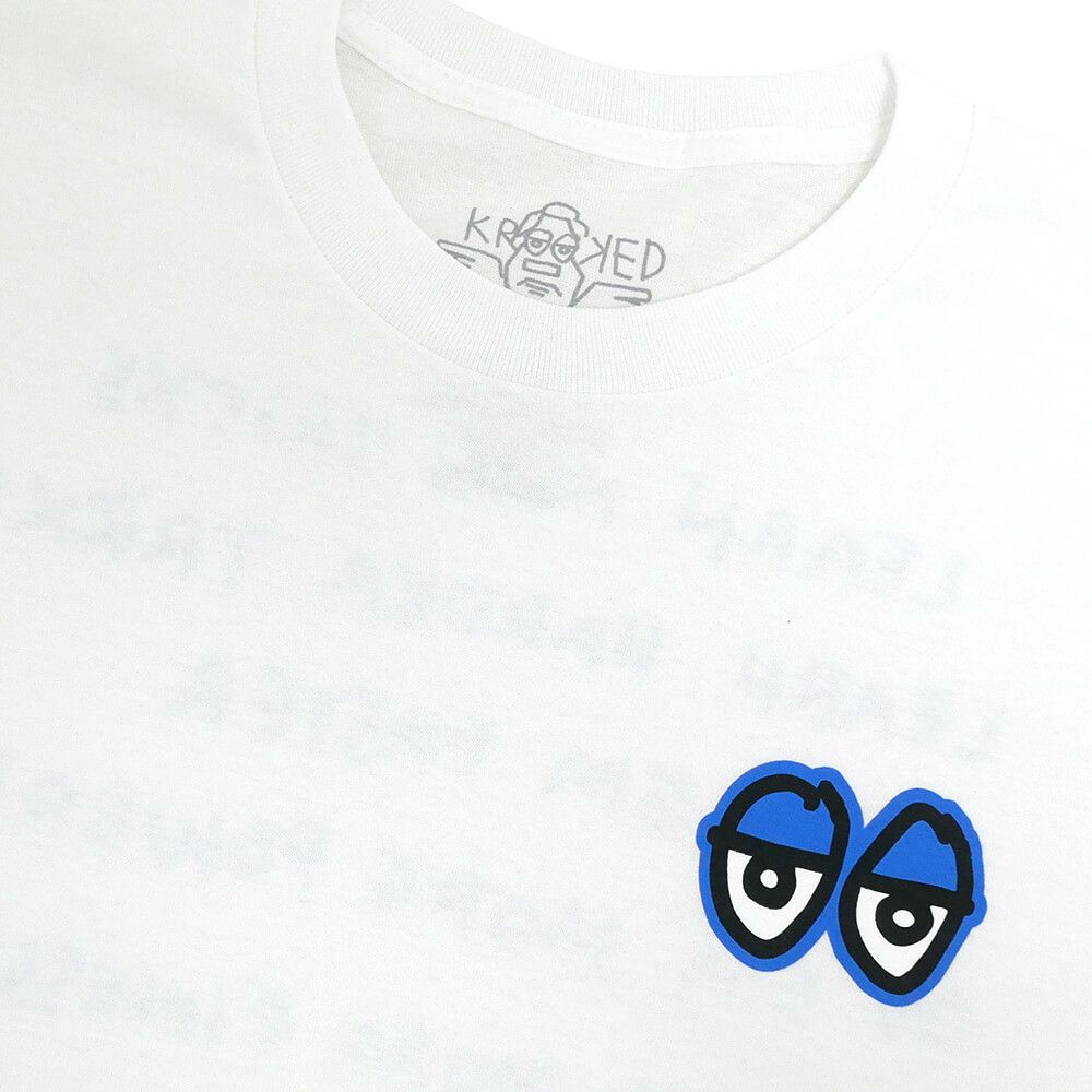 KROOKED T-SHIRT クルキッド Tシャツ NEW TRICKS WHITE スケートボード スケボー 2