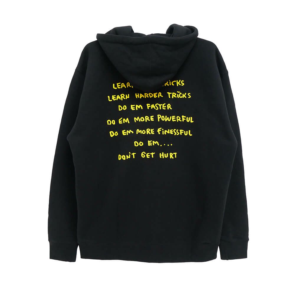 KROOKED HOOD クルキッド パーカー NEW TRICKS ZIP UP BLACK スケートボード スケボー 