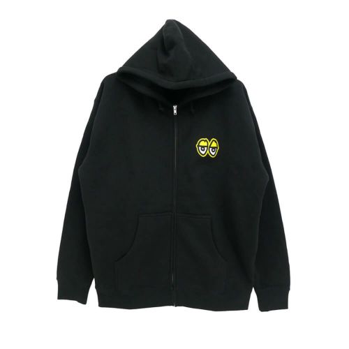 KROOKED HOOD クルキッド パーカー NEW TRICKS ZIP UP BLACK スケートボード スケボー 1