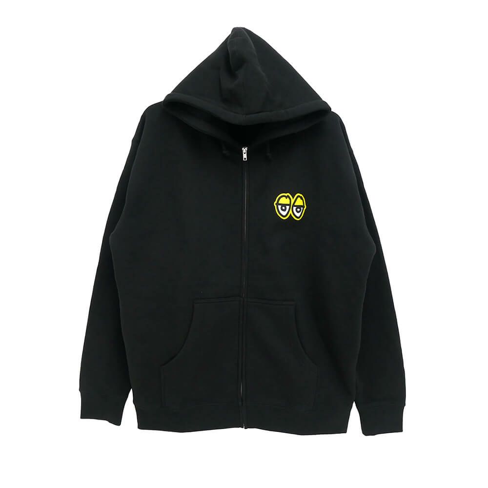 KROOKED HOOD クルキッド パーカー NEW TRICKS ZIP UP BLACK スケートボード スケボー 1