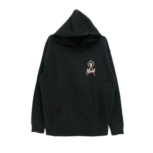 REAL HOOD リアル パーカー SPOT CONSERVATORS BLACK スケートボード スケボー 1