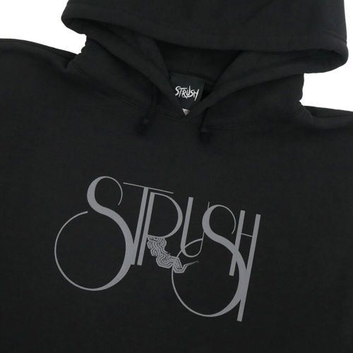 STRUSH HOOD ストラッシュ パーカー SMOKE LOGO BLACK スケートボード スケボー 1