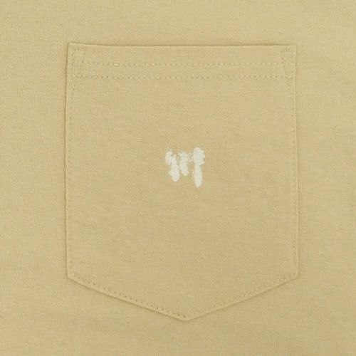 KAWA T-SHIRT 川 Tシャツ 川 LOGO 1POINT POCKET SAND/WHITE スケートボード スケボー 2