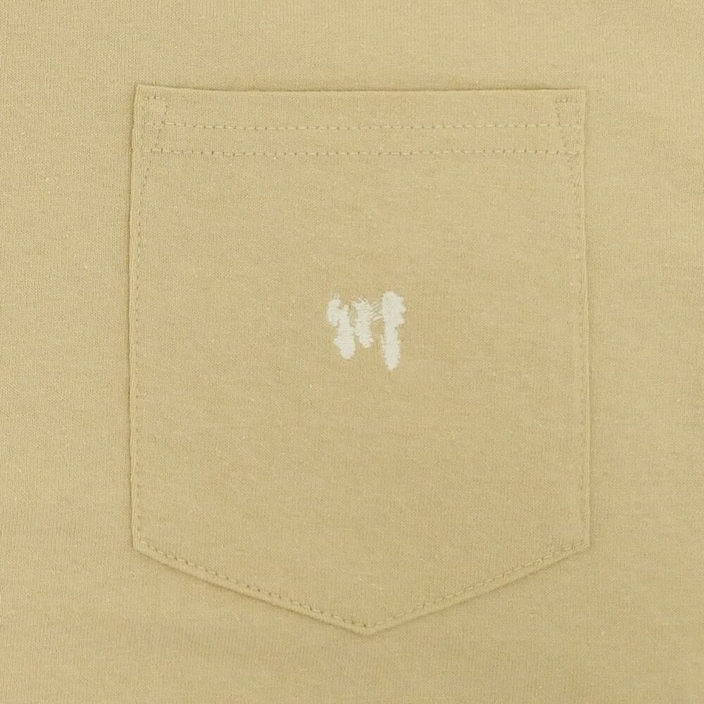 KAWA T-SHIRT 川 Tシャツ 川 LOGO 1POINT POCKET SAND/WHITE スケートボード スケボー 2