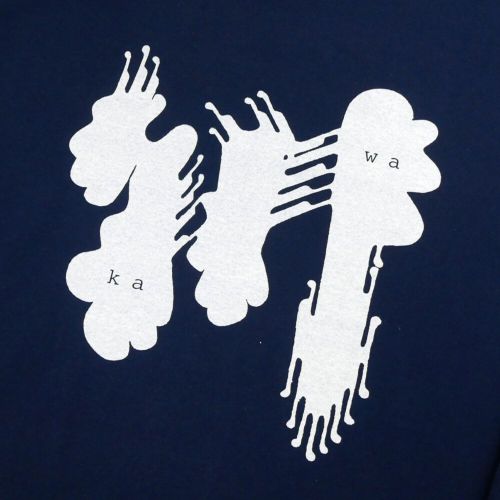 KAWA LONG SLEEVE 川 ロングスリーブTシャツ 川 BIG LOGO NAVY/WHITE スケートボード スケボー 1