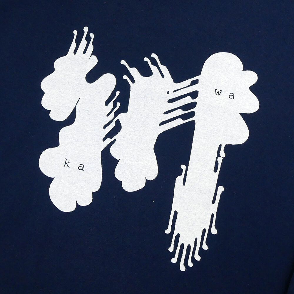 KAWA LONG SLEEVE 川 ロングスリーブTシャツ 川 BIG LOGO NAVY/WHITE スケートボード スケボー 1