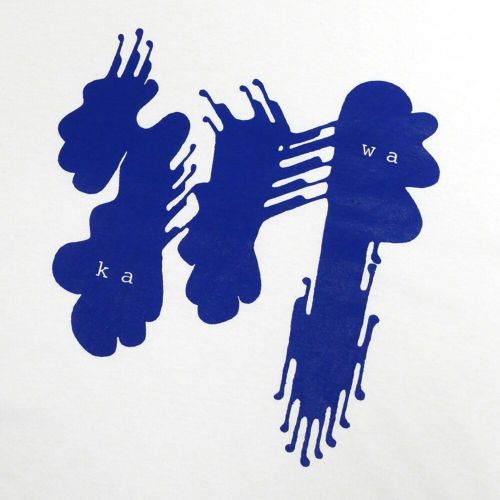KAWA LONG SLEEVE 川 ロングスリーブTシャツ 川 BIG LOGO WHITE/BLUE スケートボード スケボー 1