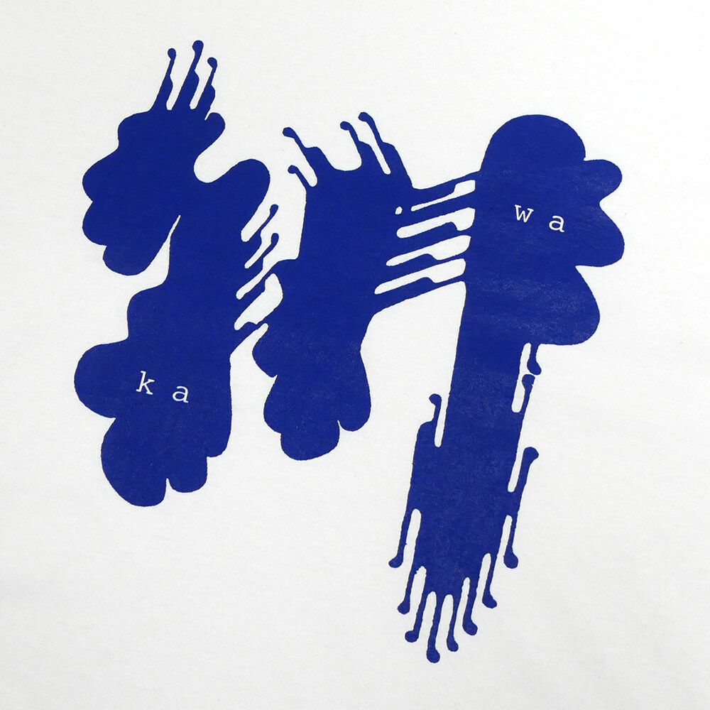 KAWA LONG SLEEVE 川 ロングスリーブTシャツ 川 BIG LOGO WHITE/BLUE スケートボード スケボー 1