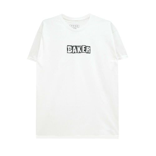 BAKER T-SHIRT ベイカー Tシャツ LIBRARY CARD WHITE スケートボード スケボー 
